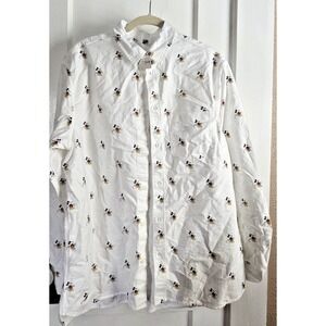 NWT H&M Divided shirt men Sz Large Disney‎ Mickey Mouse button down shirt